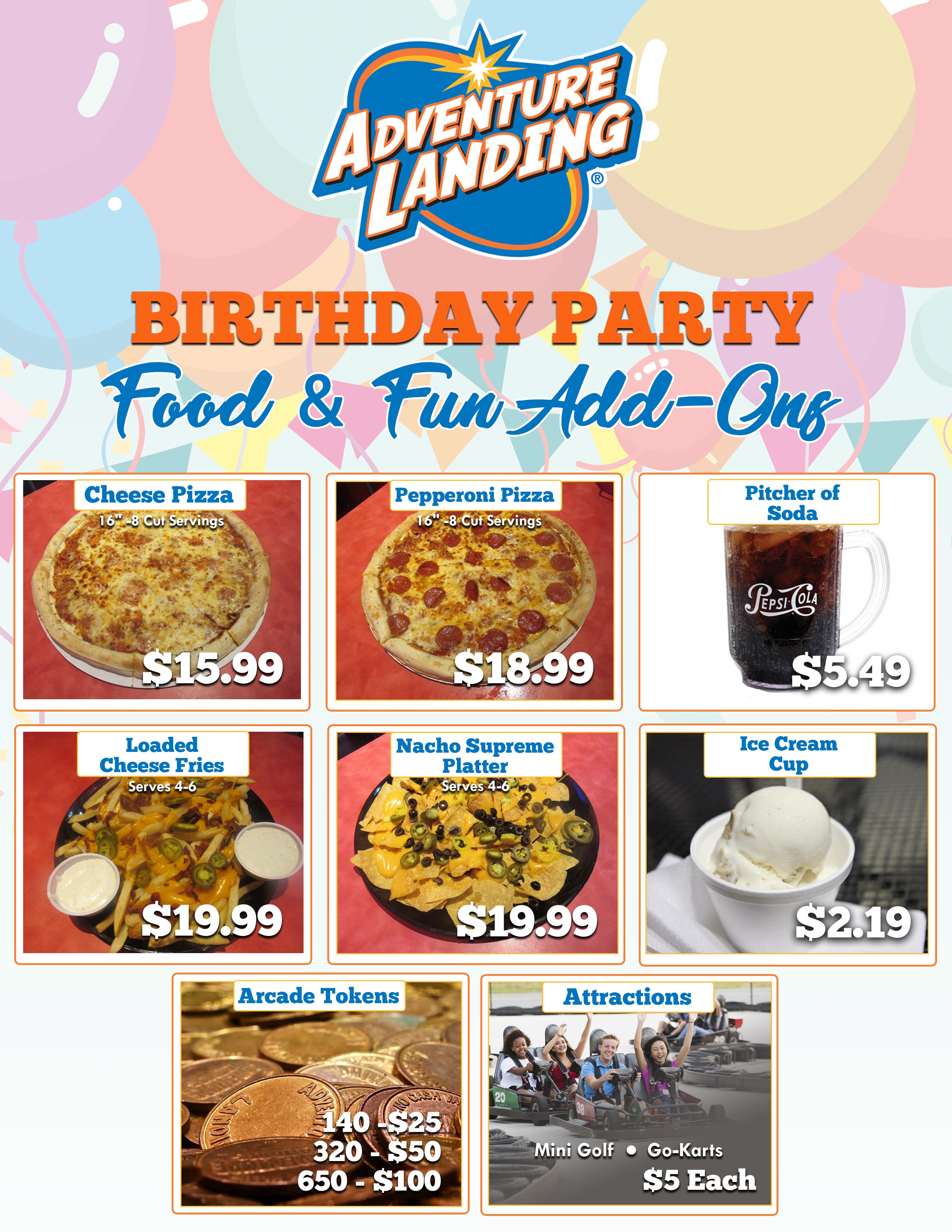 STA Birthday Food Add-Ons 2023